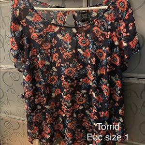 Sheer floral top SOLD ON ANOTHER PLATFORM